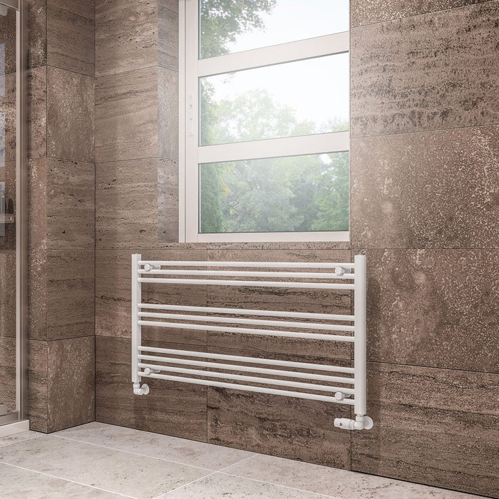 Eastbrook Wingrave Straight Heated Towel Rail - Gloss White