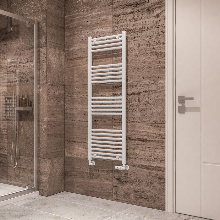Eastbrook Wingrave Straight Heated Towel Rail - Gloss White