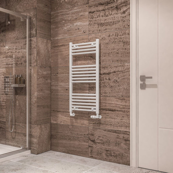Eastbrook Wingrave Straight Heated Towel Rail - Gloss White