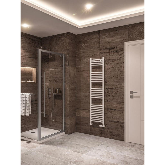 Eastbrook Wingrave Straight Heated Towel Rail - Gloss White