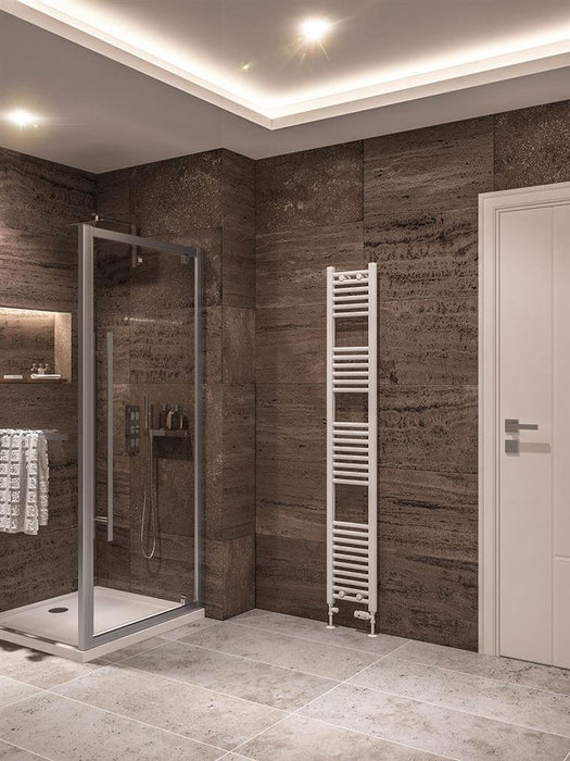 Eastbrook Wingrave Straight Heated Towel Rail - Gloss White