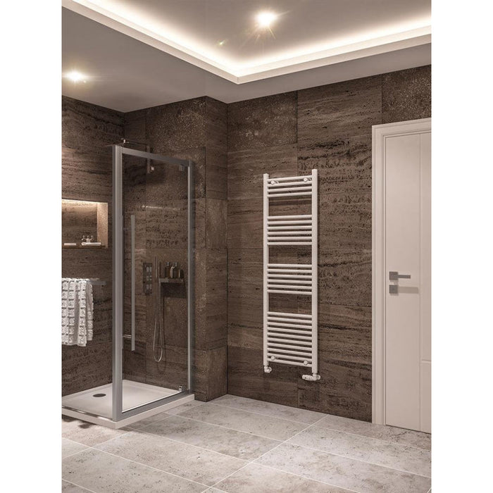 Eastbrook Wingrave Straight Heated Towel Rail - Gloss White