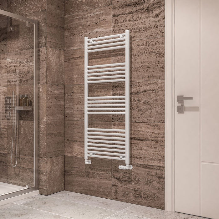 Eastbrook Wingrave Straight Heated Towel Rail - Gloss White
