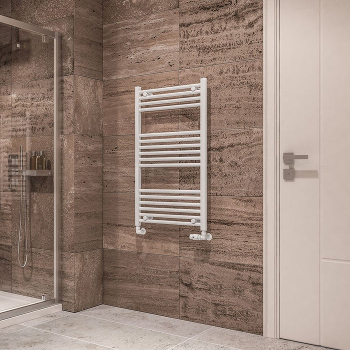 Eastbrook Wingrave Straight Heated Towel Rail - Gloss White