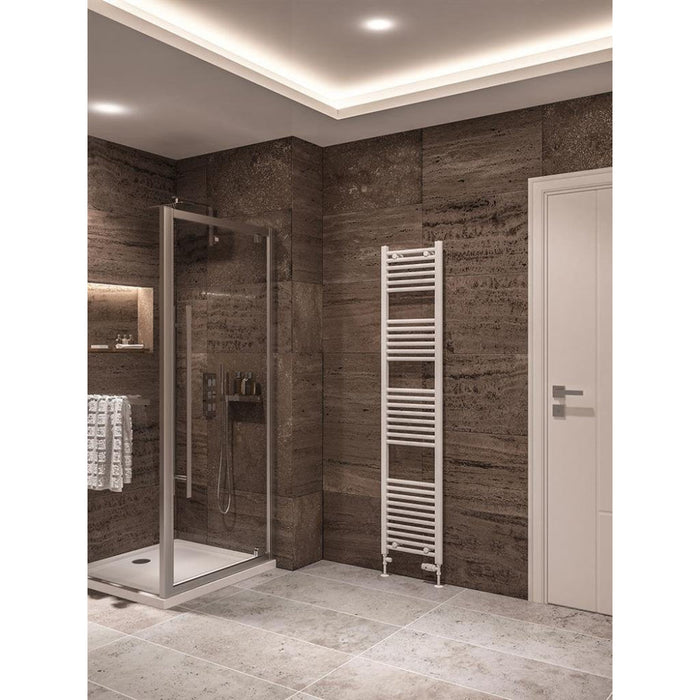 Eastbrook Wingrave Straight Heated Towel Rail - Gloss White