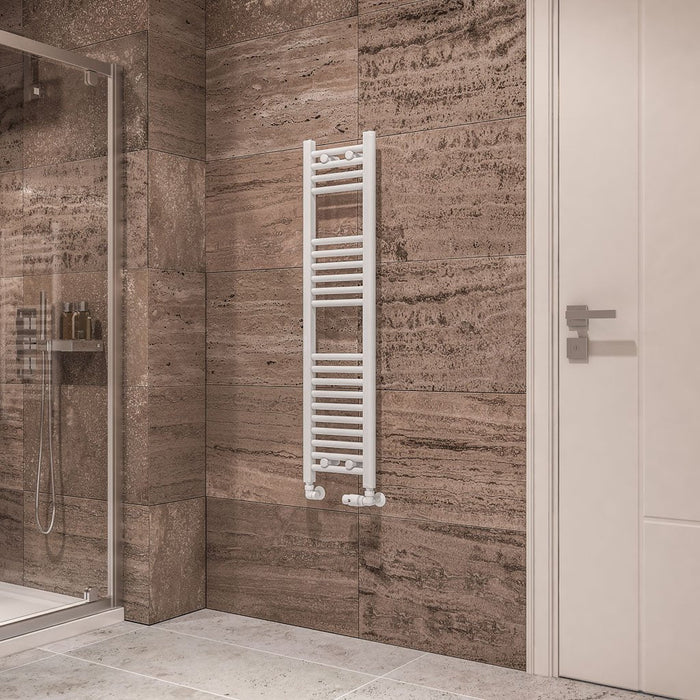 Eastbrook Wingrave Straight Heated Towel Rail - Gloss White
