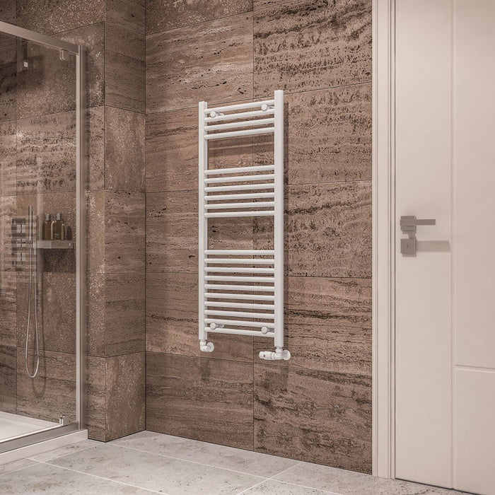 Eastbrook Wingrave Straight Heated Towel Rail - Gloss White