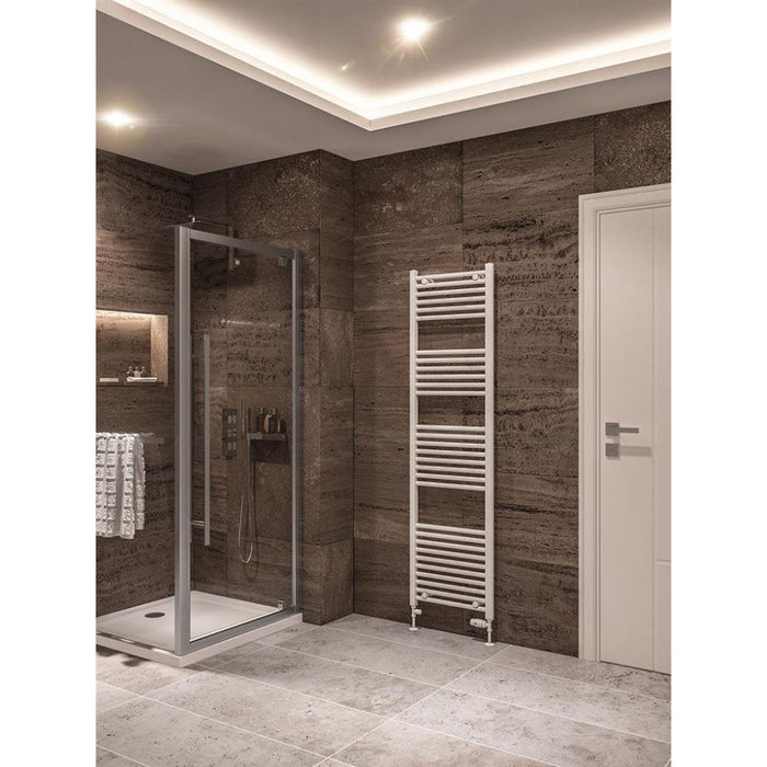 Eastbrook Wingrave Straight Heated Towel Rail - Gloss White