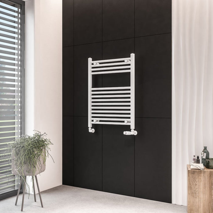 Eastbrook Wingrave Straight Heated Towel Rail - Matt White
