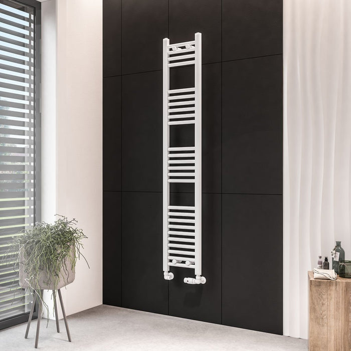 Eastbrook Wingrave Straight Heated Towel Rail - Matt White