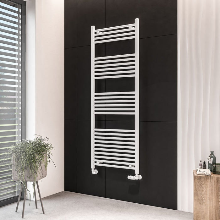 Eastbrook Wingrave Straight Heated Towel Rail - Matt White