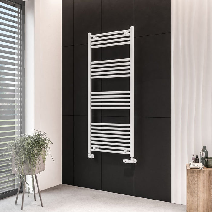 Eastbrook Wingrave Straight Heated Towel Rail - Matt White