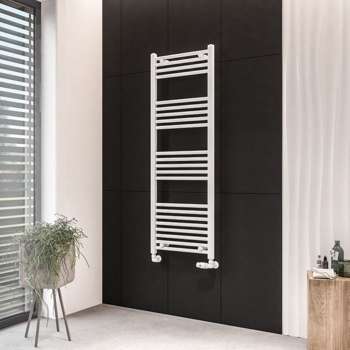 Eastbrook Wingrave Straight Heated Towel Rail - Matt White
