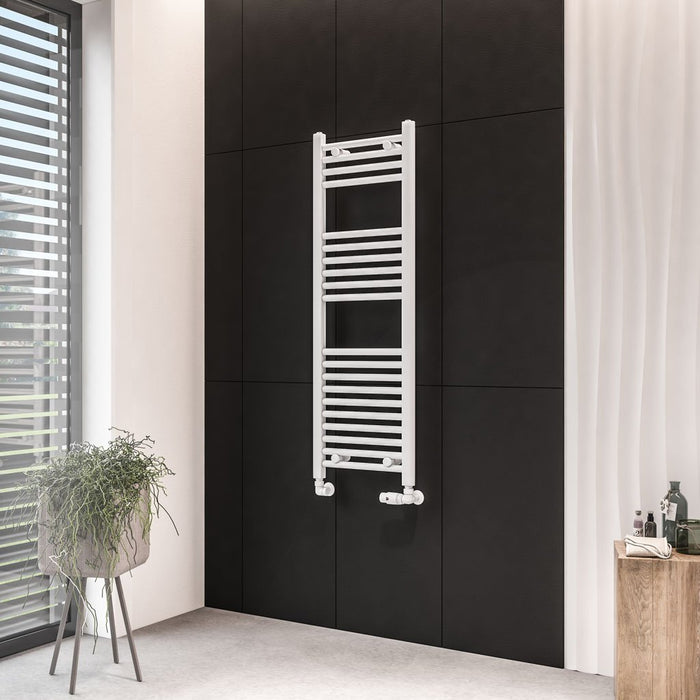 Eastbrook Wingrave Straight Heated Towel Rail - Matt White