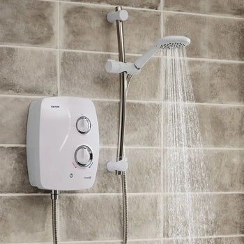 Triton Novel SR Silent Running Thermostatic Power Shower - White