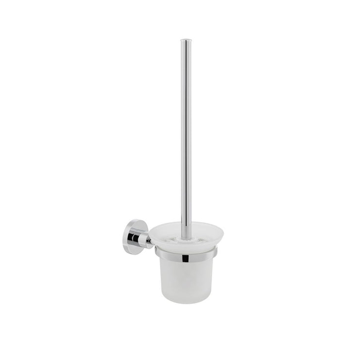 Vado Elements Toilet Brush And Frosted Glass Holder - Chrome