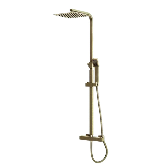 Scudo Elliot Square Thermostatic Rigid Riser Mixer Shower inc. Easy Fix Kit