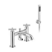 Vado Elements Deck Mounted Bath Shower Mixer Tap With Kit - Polished Chrome