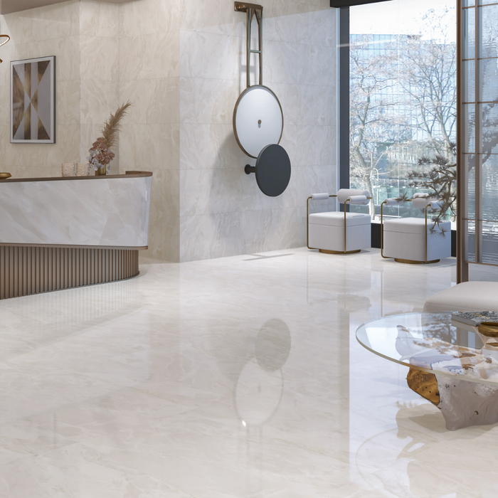 Fama Ivory Satin Porcelain Wall & Floor Tile