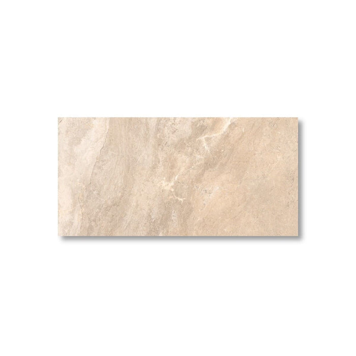 Favola Crema Stone Effect Matt Porcelain Wall & Floor Tile