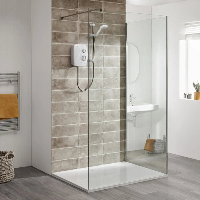 Triton Novel SR Silent Running Thermostatic Power Shower - White