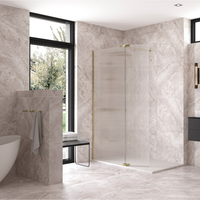 Flair Ayo 8mm Wetroom Fluted Glass Panel