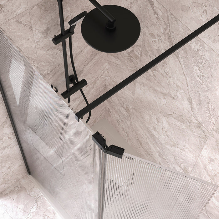 Flair Ayo 8mm Wetroom Hinge Rotating Fluted Deflector Panel 300mm