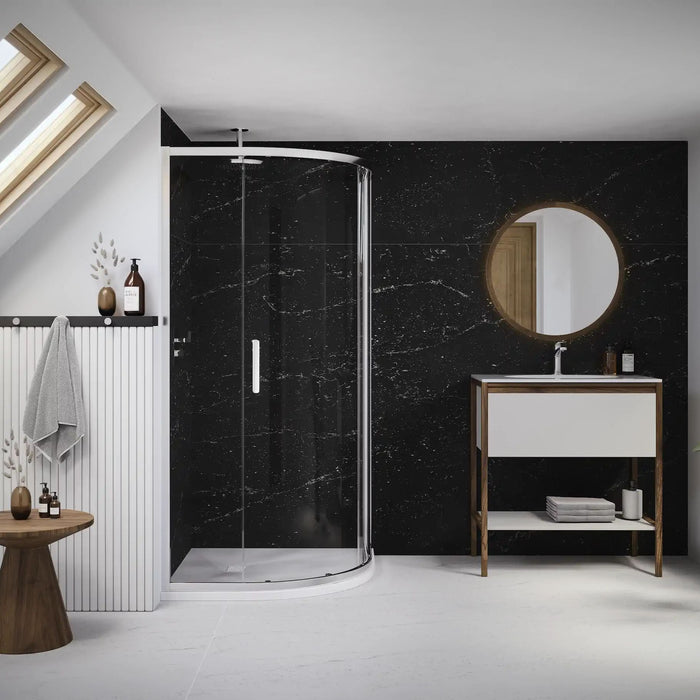 Flair Baby Ili 6mm One Door Sliding Quadrant Shower Door 1800mm High - Silver