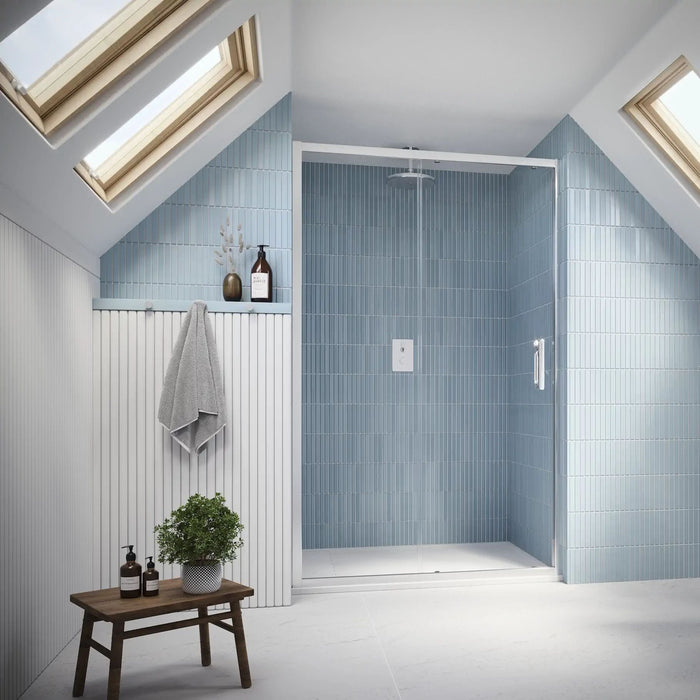 Flair Baby Ili 6mm Recessed Sliding Shower Door 1800mm High - Silver