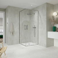 Flair Eto 8mm Corner Entry Shower Door - Silver