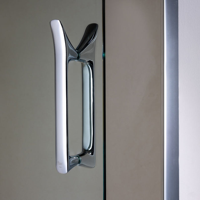 Flair Eto 8mm Hinged & Inline Shower Door with Semi Framed Side Panel