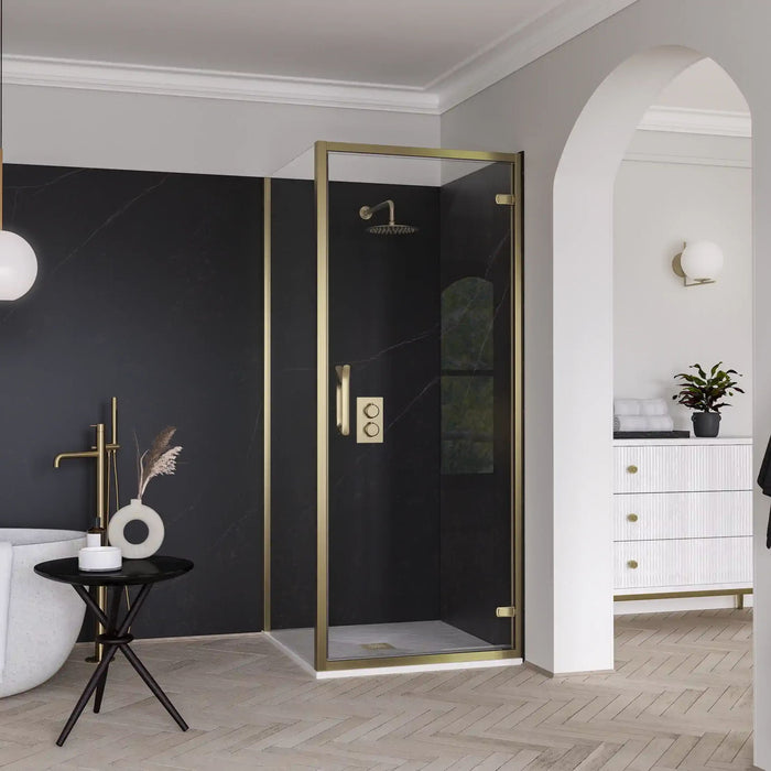 Flair Eto 8mm Hinged Shower Door with Semi Framed Side Panel