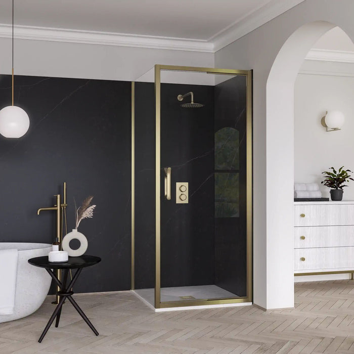 Flair Eto 8mm Infold Shower Door with Semi Framed Side Panel