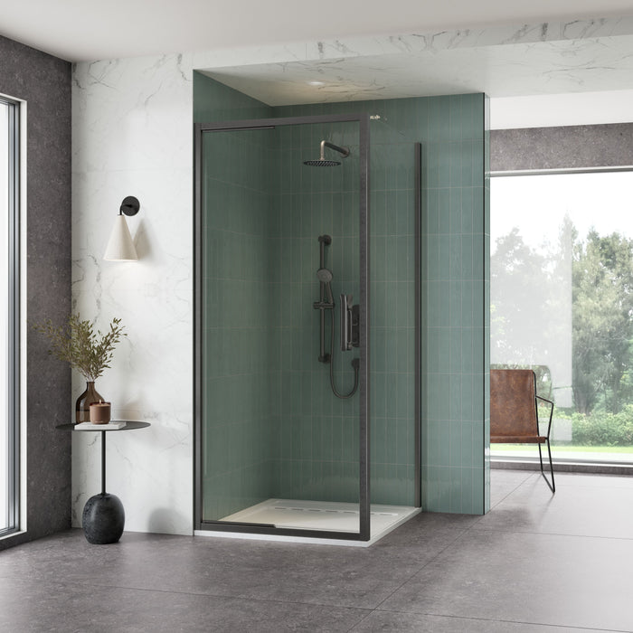 Flair Eto 8mm Infold Shower Door with Semi Framed Side Panel