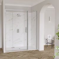 Flair Eto 8mm Recessed Hinged & Inline Shower Door with Inline Panel