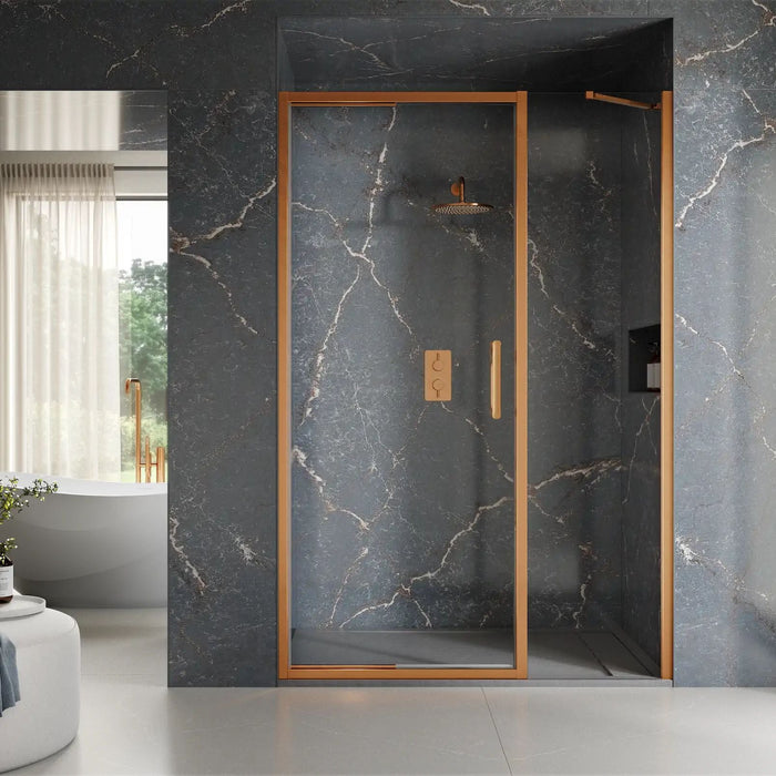 Flair Eto 8mm Recessed Infold Shower Door with Inline Panel