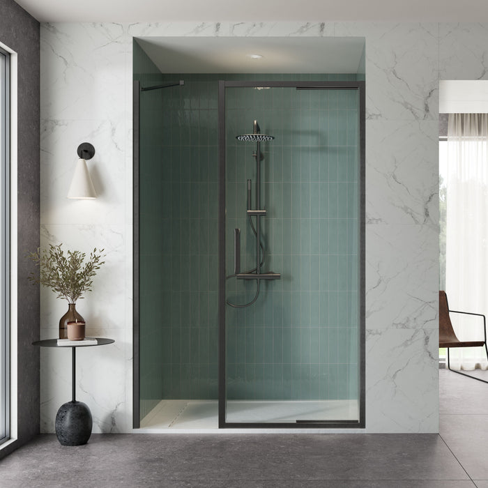 Flair Eto 8mm Recessed Infold Shower Door with Inline Panel