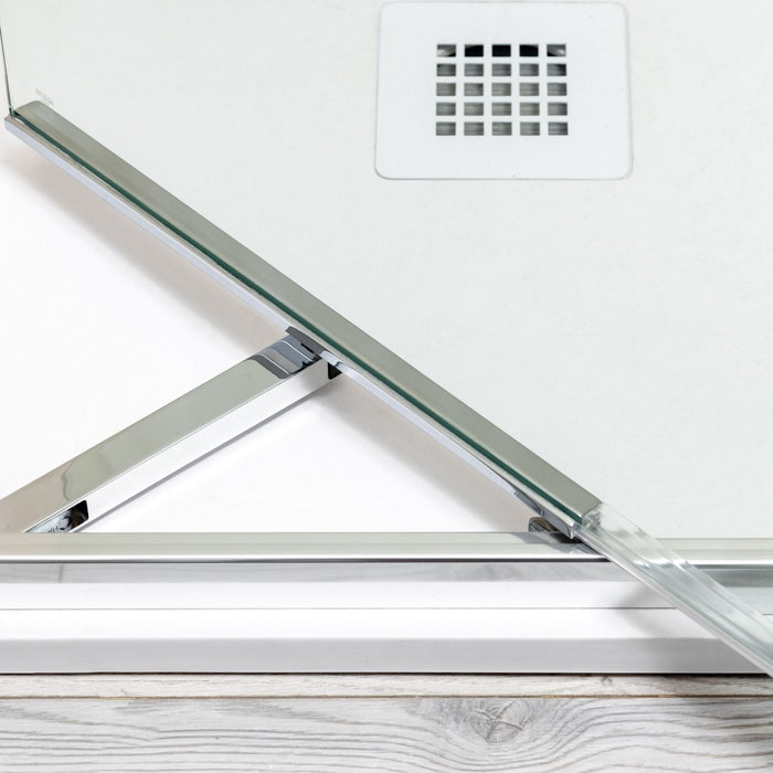 Flair Eto 8mm Recessed Infold Shower Door with Inline Panel