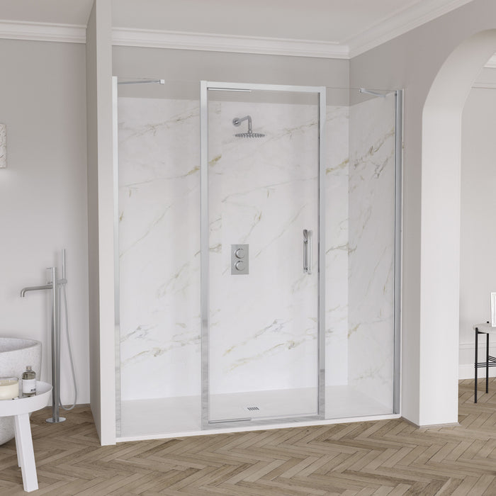 Flair Eto 8mm Recessed Infold Shower Door with Two Inline Panels