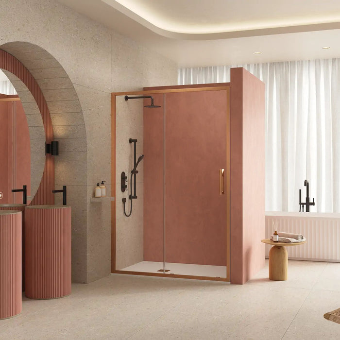 Flair Eto 8mm Recessed Sliding Shower Door with Inline Panel