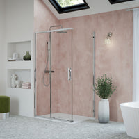 Flair Eto 8mm Sliding Shower Door with Frameless Side Panel