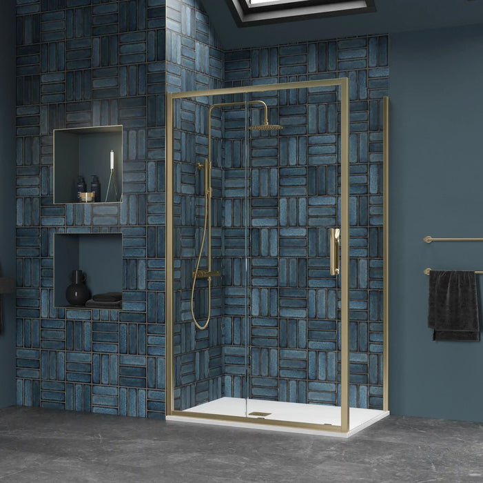 Flair Eto 8mm Sliding Shower Door with Semi Framed Side Panel