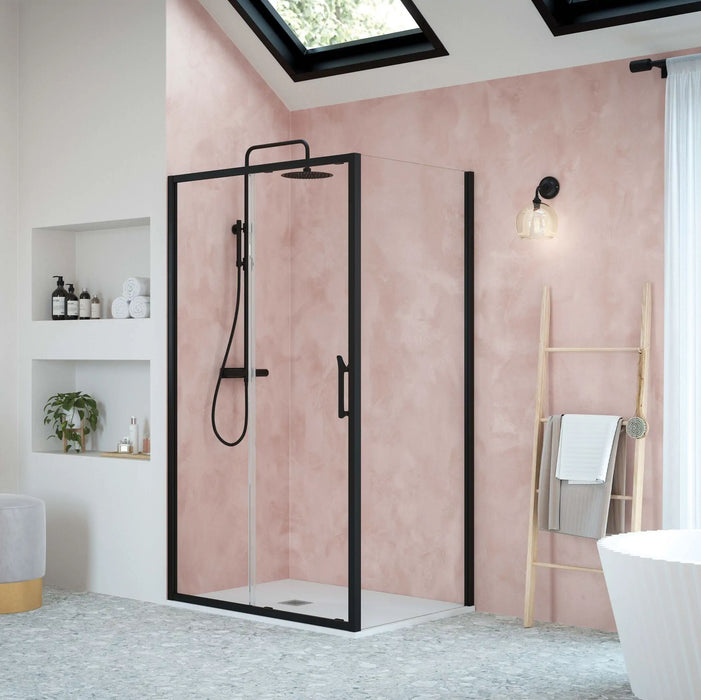 Flair Eto 8mm Sliding Shower Door with Semi Framed Side Panel
