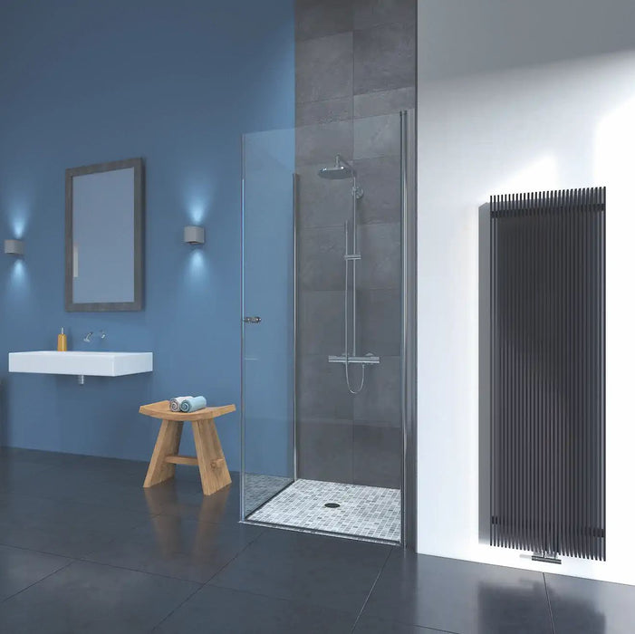 Flair Frameless 6mm Corner Pivot Shower Door - Silver