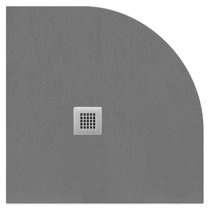 Flair Gemstone Slate Quadrant Shower Tray with Stainless Steel Square Waste