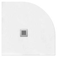 Flair Gemstone Slate Quadrant Shower Tray with Stainless Steel Square Waste