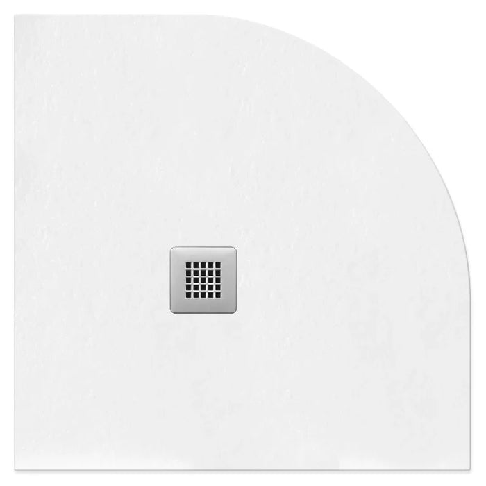 Flair Gemstone Slate Quadrant Shower Tray with Stainless Steel Square Waste
