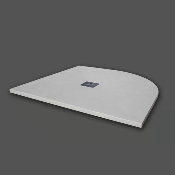 Flair Gemstone Slate Quadrant Shower Tray with Stainless Steel Square Waste