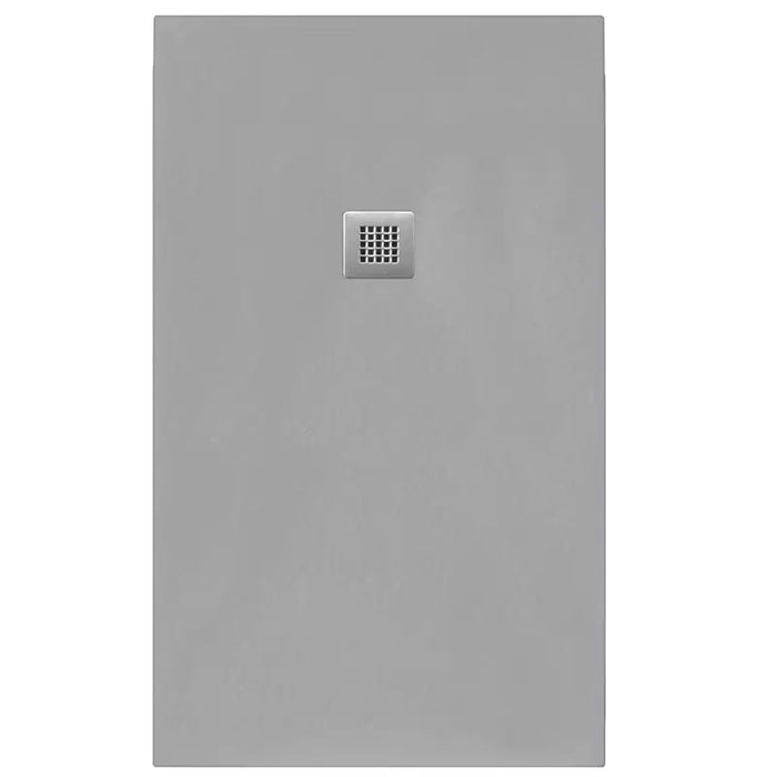 Flair Gemstone Slate Rectangular Shower Tray with Stainless Steel Square Waste
