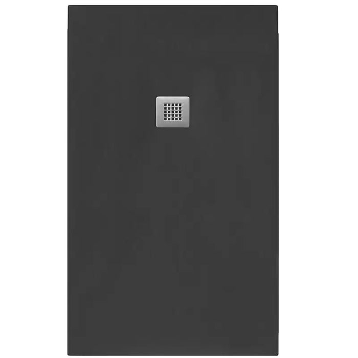 Flair Gemstone Slate Rectangular Shower Tray with Stainless Steel Square Waste